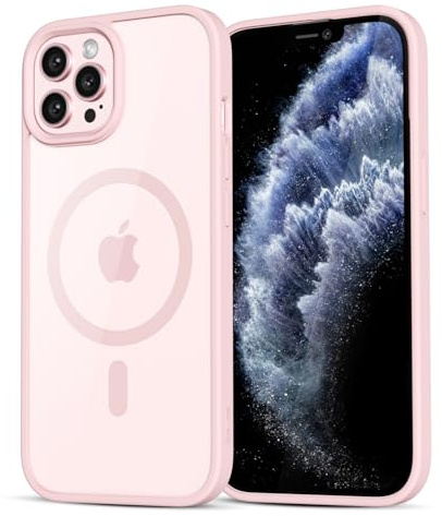 LoeoeL for iPhone 11 Pro Case Clear Mag Safe, Ultra Thin Slim Cover Magnetic Compatible with Magsafe Phone Case for Women Men Girl, Cute Soft TPU Silicone & Transparent Hard Plastic, Light Pink
