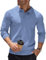COOFANDY Men's Jumper Poloshirt Winter Jumper Tops Casual Smart Long Sleeve Polo Shirts Sweatshirts Knitted Jumper Thermal Jumper Blue XXL