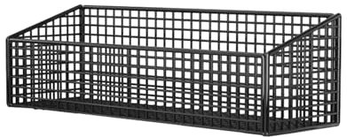 Hanging Wall Basket Metal Hanging Rack Wall Mount Pantry Organizer Rack Fruit Wire Basket for Kitchen Onion Potato Vegetable, Large