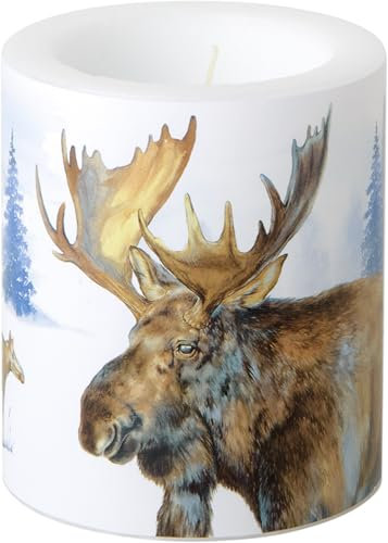 Ihr - CKM 1054340 - Windlicht, Elch, 9cm x 10,5cm, Brenndauer 50 Stunden