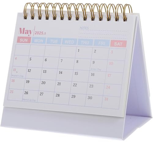 OHPHCALL Mini Tischkalender Kreatives Und Schlichtes Design Für Schreibtisch Als Für Familie Und Kollegen Mittelgröße Von Bis Dezember