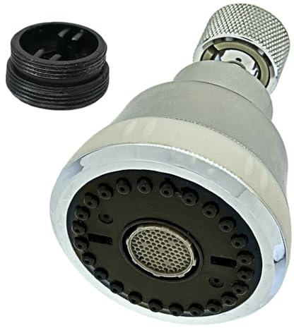 Vailux® Aireador Grifo Cocina 4 Modos Ajustable Plata - Adaptador Grifo Cocina Con Giro 360° Universal - Aireador Grifo Anti Salpicaduras - Difusor Grifo Cocina