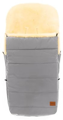 Fillikid Echtfell-Winterfußsack Bernia Reflect Exklusiv | Reflektierender Fußsack für Kinderwagen, Buggys & Sportwagen | 100% Merino Lammfell | Atmungsaktiv, temperaturregulierend & pflegeleicht
