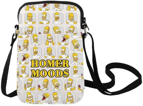 LEVLO Lustige Homer Jay Crossbody Bag Homer Fans Geschenk Homer Moods Umhängetasche Homer Family Merch, Homer C Bag