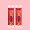 CreamJet 2480g N2O Cilindro Monouso per Sifone Chantilly 4L Bombola Monouso di Protossido di Azoto per Creme e Party, Fragola (2 pcs)