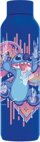 QUOKKA x DISNEY | BOTELLA TERMO ACERO INOXIDABLE | SOLID ULTRAMARINE 630 ML STITCH DRIP