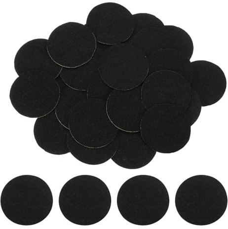 QUARKZMAN 120 Stück Filzgleiter Selbstklebend, 35mm (1-3/8) Schwarz Filzgleiter Selbstklebende Filz-Pads vorgeschnittene 1mm Dicke Möbelgleiter für Nähen Kostüm Handwerk Schnitt Handwerk