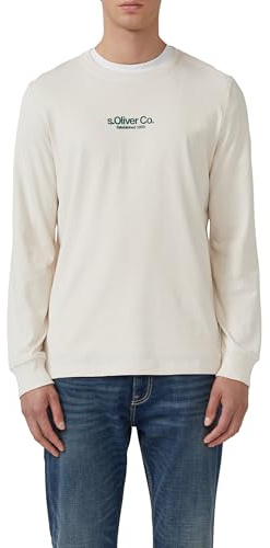 s.Oliver Longsleeve aus Baumwolle mit Rippbündchen und Logo