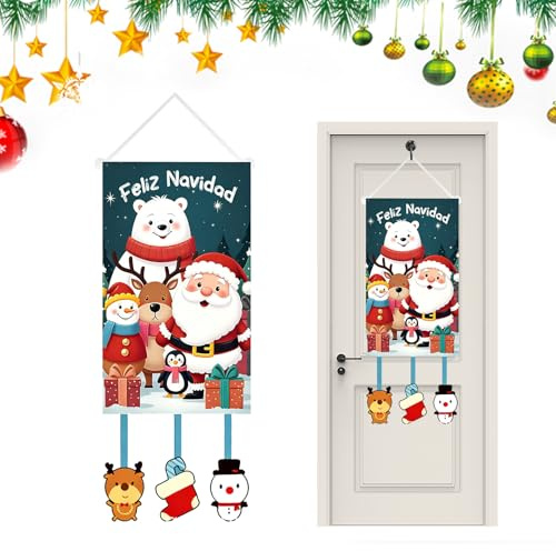 Lpoppcx Weihnachts Garten Fahne - Wasserdichte Dekorative Festliche Fahne | Winter Garten Flagge Innen Bereich Banner - Für Innen Und Außen Bereich Haus Fenster Tür Terrasse Weg Wohnzimmer Und Party