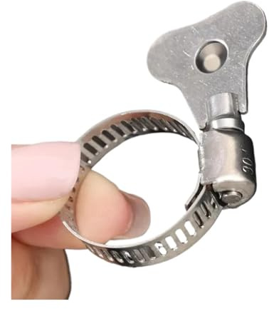 50/10 STÜCKE Einstellbare Rohrschellen Edelstahl-Schlauchschellen Auto-Kraftstoffschlauch-Rohrschelle Schneckengetriebe-Drehschlauchschelle Wasserhahnverschluss(10pcs 13-19mm)