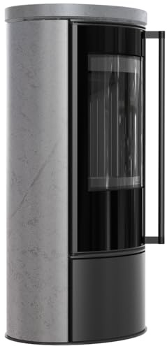 KRATKI ERIK Ø150 5,5 kW Keramikofen GREY SATIN Deckel Softclose Termotec