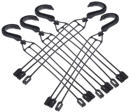 HOMSFOU 5pcs Plastic Hanging Flower Pot Hooks with Good Load-Bearing Capacity and Simple Installation, 360° Rotatable Plant Pot Hangers for Garden and Home Use, Black
