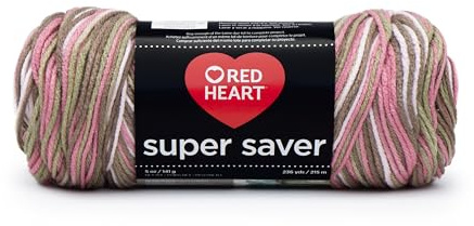 Coats Yarn Red Heart Super Saver Yarn-Pink Camo, Other, Multicoloured