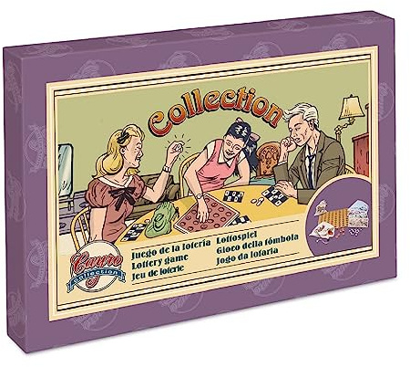 Cayro – Lotterie – ab 8 Jahren – Holzbrett und Zahlen – klassisches Brettspiel für Kinder und Erwachsene – Retro-Box und 1 Stoffbeutel – 2 bis 8 Spieler