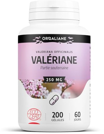 Valériane extrait racine Biologique | 750 mg/jour | Valeriana officinalis | Certifié Ecocert | 200 Gélules