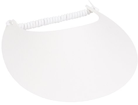 MG Womens Cotton Solid String Sun Visor (White)