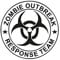 NetSpares Plott Aufkleber Zombie Outbreak Biohazzard Sticker Shocker Tuning Fun Gag