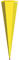 ROTH Schultüten-Rohling zum Basteln gelb - 85 cm 6-eckig - mit Rot(h)-Spitze ohne Verschluss