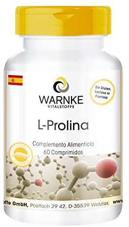 L-Prolin 500mg - Aminosäure - 60 Tabletten - hochdosiert & vegan | Warnke Vitalstoffe - Deutsche Apothekenqualität