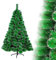 LARS360 210cm Grüne Tannennadeln mit Schnee-Effekt Künstliche Weihnachtsbaum Christbaum Tannenbaum inkl. Metallständer für Zuhause, Büro, Geschäfte und Hotels Weihnachten-Dekoration