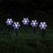 Lights4fun - 5 Paletti da Giardino Luminosi a Pile a Fiocchi di Neve con LED Bianco Freddo