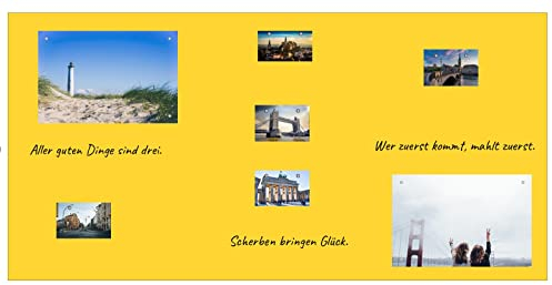 70x60cm Schadstofffreie Magnet-Tafelfolie - PVC-Frei - Tafel für Kinder - Kreidetafel Wandtafel - selbstklebend - inkl. Kreidestift + 10 Magnete (gelb)