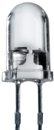 Lumetheus LED 5mm Farbe weiß 14.000 mcd 25 Stück Leuchtdiode extra hell 3V weiße Diode 2 Pin LEDs