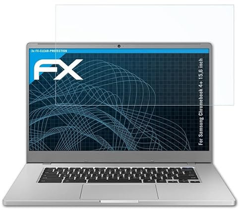 atFoliX Screen Protection Film compatible with Samsung Chromebook 4+ 15,6 inch Screen Protector, ultra-clear FX Protective Film (3X)