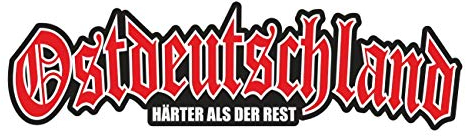 Aufkleber Wetterfest Ostdeutschland rot weiß unser Osten rockt DDR Heimat Auto