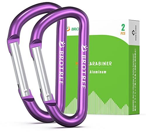 Brotree Karabiner Klein Karabinerhaken mit Schlüsselanhänger für Camping, Schlüssel, Rucksack - 6cm D Ring