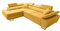 Robin Saturn Premium Ecksofa Schlaffunktion Bettkasten Verstellbare Kopfstützen Kissen Sofa L-Form Schlafsofa Freistehende Eckcouch Schlafcouch Wohnzimmermöbel Wohnlandschaft Links Senfgelb