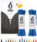 biped 2 pares de cordones redondos de algodón de 2 mm z2900 (azul, 90 cm)