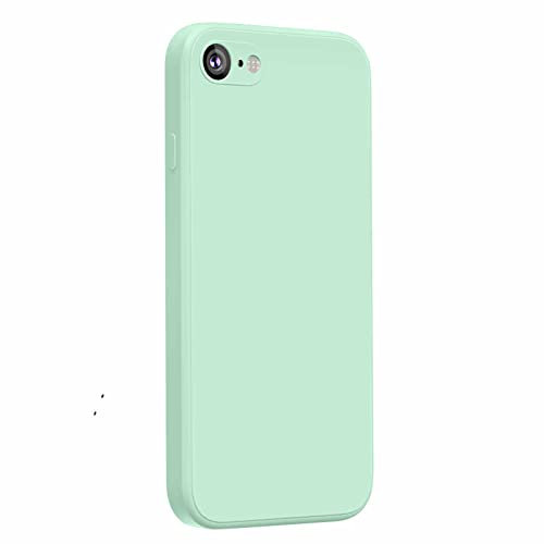 Yisica 1 Pack Silicone Coque Compatible pour iPhone SE 2020 / iPhone 8 / iPhone 7 / iPhone SE 2022, Silicone Coque avec Doublure en Microfibre Douce Protection Complète 4,7, Blanc