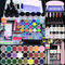 cooserry Acrylic Nail Kit with Drill & U V Lamp - 2 in 1 Nail Kits Full Sets Professional Acrylic Powder with Everything for Beginners - 24 Colors Glitter Supplies for Nail Art Extension at Home