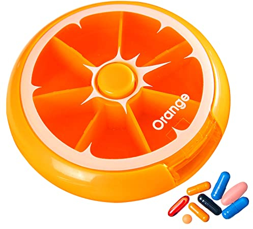 Pillendose 1 Stück Pillendose Klein Reise Pillendose Tablettenbox 7 Tage Pillendose Klein Für Unterwegs Tablettendose Woche Klein Wasserdichte Tablettenschachtel Drehbare Runde Medikamentenbox