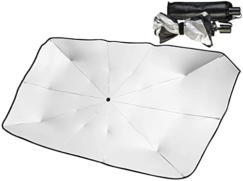 Lescars Auto Sonnenschutz: Wärmeisolierender Sonnenschutz für die Autoscheibe, 140 x 79 cm, UV50+ (Sonnenschutz Windschutzscheibe, Sonnenschirm Auto, Falt Sonnenschutzfolie)