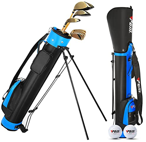Golftasche mit Standfunktion für Damen und Herren, einfach zu tragen und langlebig, Spielfeld-Golftasche, ideal für Golfplatz und Reisen, leicht und wasserdicht, schwarz (schwarz + blau)