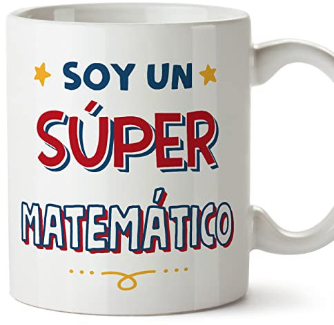 MUGFFINS Tazas para MATEMÁTICO hombre - En Español - Soy Súper - 11 oz / 330 ml - Regalo original y divertido