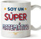 MUGFFINS Tazas para MATEMÁTICO hombre - En Español - Soy Súper - 11 oz / 330 ml - Regalo original y divertido