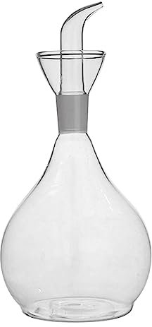 Qianly Glass Oil Bottle, Oil Dispenser, Leakproof Kitchen Supplies Portable Oil Carafe Decanter Oil Vinegar Cruet with Pourer for Household Party, 900ml