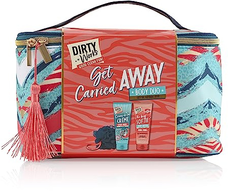 Dirty Works-Set 'Get Carried Away', Cremige Duschgel, Big Softie Signature Body Butter und Duschschwamm, unverzichtbares Bade- und Duschset