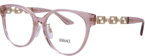 Versace Brille VE 3302 D Asian Fit 5322 transparent pink, transparentes pink, 54/17/140