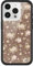 Wildflower Schutzhülle mit braunem Blumenmuster, kompatibel mit Apple iPhone 15 Pro, Braun, Vintage, floral, kokett, trendig, schützender schwarzer Stoßfänger, 1,2 m Falltest-zertifiziert, kleines