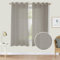 CUCRAF Leinenoptik Voile Vorhänge mit Ösen Halbtransparent Gardine für Schlafzimmer Wohnzimmer H160 x B140cm 2er Set,Hellgrau
