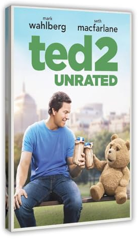 DESHVA Filmposter Ted 2 auf Leinwand, Schlafzimmer, Dekoration, Sport, Landschaft, Büro, Raumdekoration, Geschenk, Rahmen-Stil, 20 x 30 cm