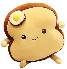 IhLux Toast Plüschtier,Toastbrot-Kissen, lustiges Plüschtier-Kissen, Toast Geschnittenes Baumwolle Brotkissen 25CM, Brotform Plüschkissen Lustige Niedliche Glückliche Toastbrotkissen