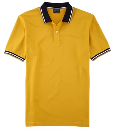 OLYMP Herren Polo-Shirt Langarm Casual.Wirk,Pikee,Regular fit,mais 53,L