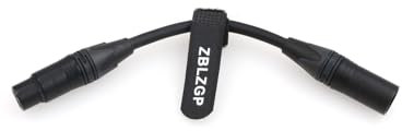 ZBLZGP Cable de extensión XLR de 4 pines macho a XLR hembra de 4 pines para cámara monitor Godox VL150 VL200 VL300 iluminación LED (cable XLR regular de 4 pines, 20 cm)