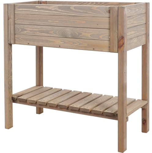 Siena Garden Hochbeet Aron grau Kiefer FSC 100% 79 x 39 x 79 cm