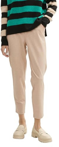 TOM TAILOR Denim Damen 1021175 Hose, 19663-Light Camel Melange, S